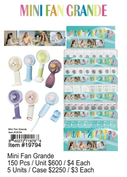 Mini Fan Grande 144 Pcs.